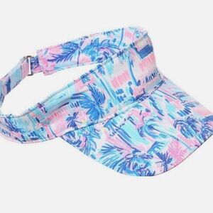 Lilly Pulitzer it’s a match Pink and Blue Floral Visor